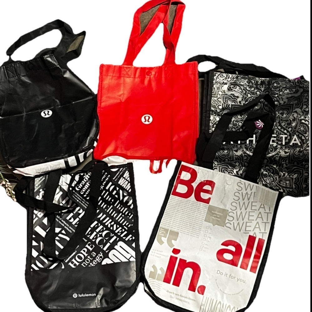 Lululemon Reusable Shopping Gift Bag Small Tote Lot 5